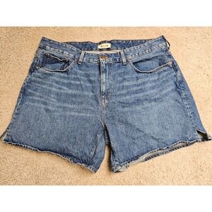 Madewell Relaxed Mid-Length Denim Shorts Medium Wash 16W DM6881 NJ561